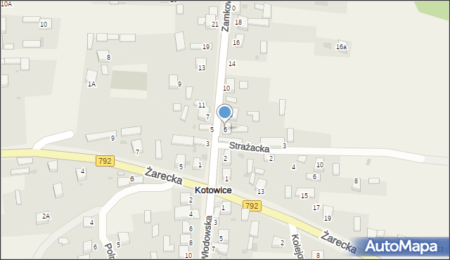 Kotowice, Zamkowa, 6, mapa Kotowice