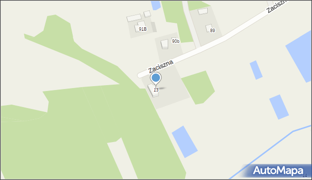 Kotuń, Zaciszna, 13, mapa Kotuń