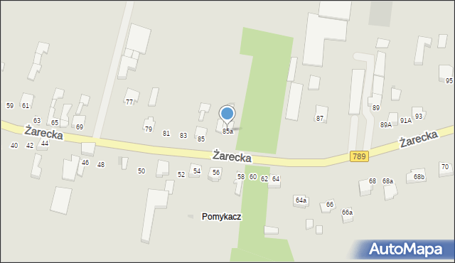 Koziegłowy, Żarecka, 85a, mapa Koziegłowy