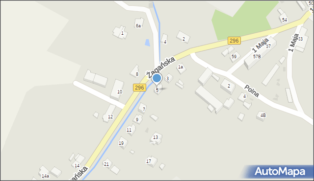 Kożuchów, Żagańska, 5, mapa Kożuchów