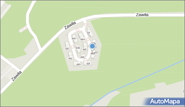 Kraków, Zawiła, 44d, mapa Krakowa