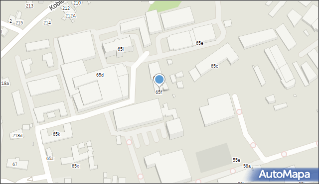 Kraków, Zawiła, 65f, mapa Krakowa