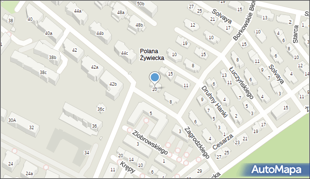 Kraków, Zagrodzkiego Adolfa, ks., 10, mapa Krakowa