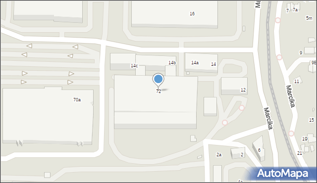 Kraków, Zakopiańska, 72, mapa Krakowa