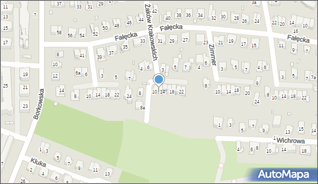 Kraków, Żaków Krakowskich, 12, mapa Krakowa