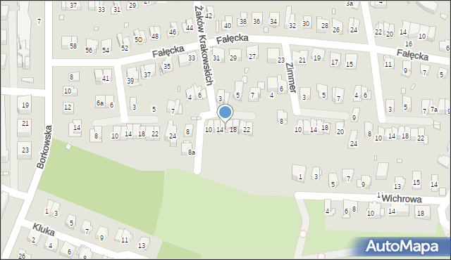 Kraków, Żaków Krakowskich, 16, mapa Krakowa