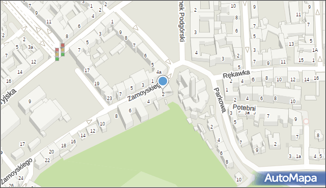 Kraków, Zamoyskiego Jana, hetm., 2, mapa Krakowa
