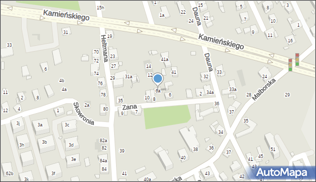 Kraków, Zana Tomasza, 6a, mapa Krakowa