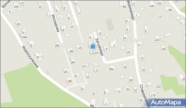 Kraków, Zaruskiego Mariusza, gen., 7, mapa Krakowa