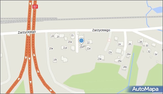 Kraków, Zarzyckiego Wiesława, 21d, mapa Krakowa