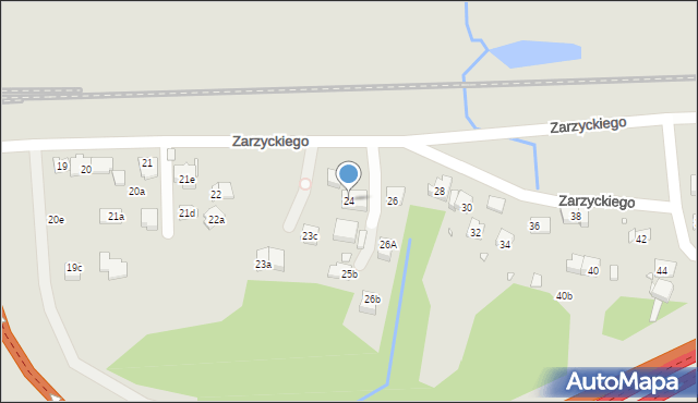 Kraków, Zarzyckiego Wiesława, 24, mapa Krakowa