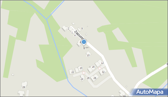 Kraków, Zapusta, 8, mapa Krakowa