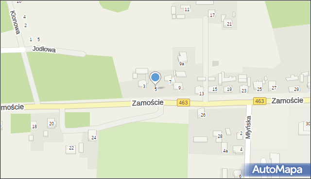 Krasiejów, Zamoście, 5, mapa Krasiejów