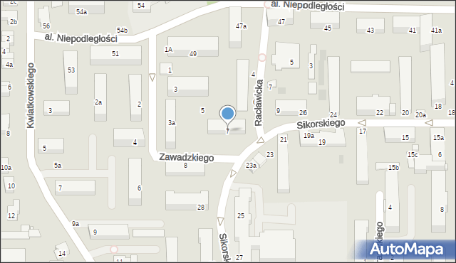 Kraśnik, Zawadzkiego-Zośki Tadeusza, 7, mapa Kraśnik