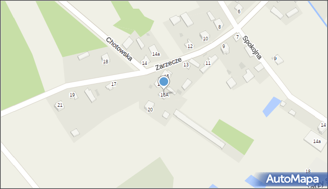 Krasocin, Zarzecze, 16A, mapa Krasocin