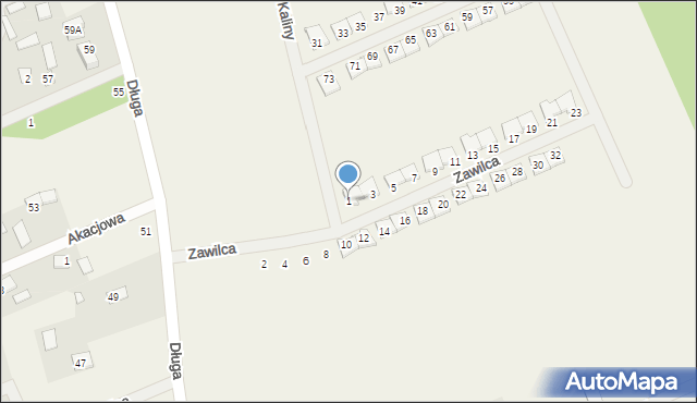 Krępa, Zawilca, 1, mapa Krępa