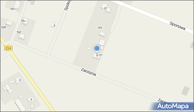 Krępa Kaszubska, Zaciszna, 5, mapa Krępa Kaszubska