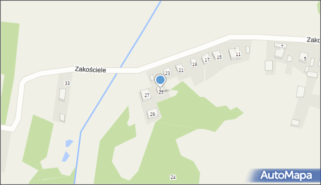 Kroczyce, Zakościele, 25, mapa Kroczyce