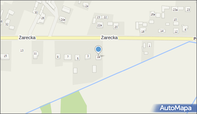 Kroczyce, Żarecka, 1a, mapa Kroczyce