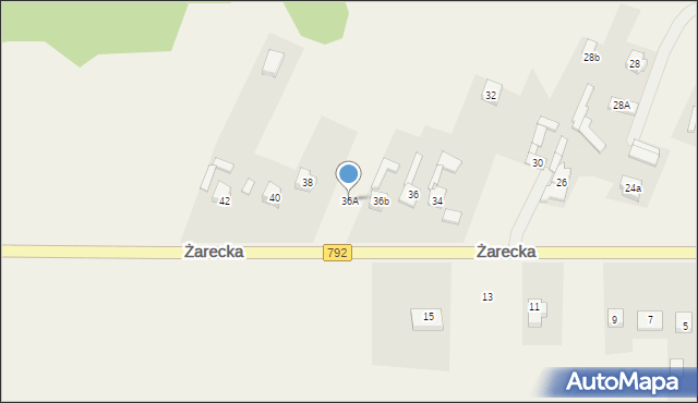 Kroczyce, Żarecka, 36A, mapa Kroczyce