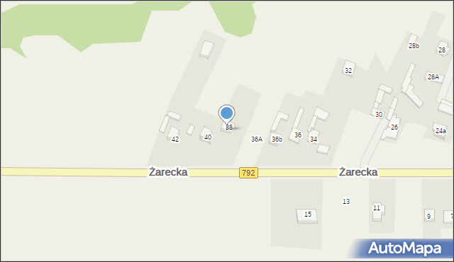 Kroczyce, Żarecka, 36b, mapa Kroczyce