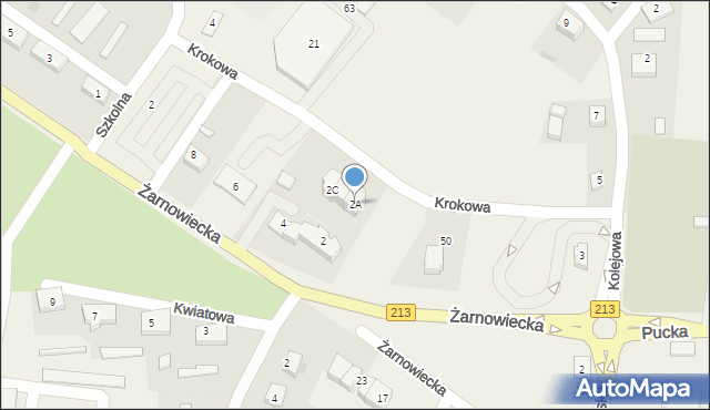Krokowa, Żarnowiecka, 2A, mapa Krokowa