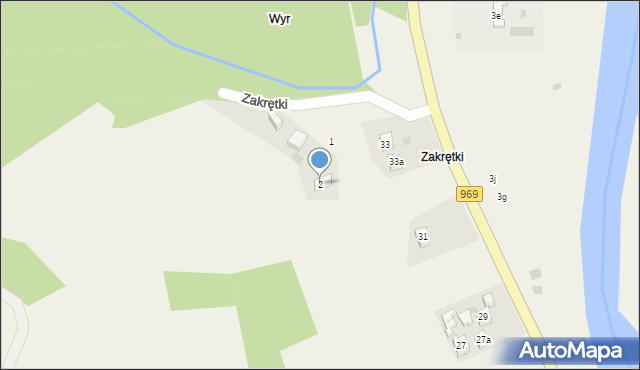 Krościenko nad Dunajcem, Zakrętki, 2, mapa Krościenko nad Dunajcem