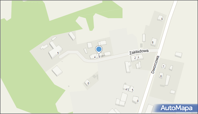 Krosino, Zakładowa, 3, mapa Krosino