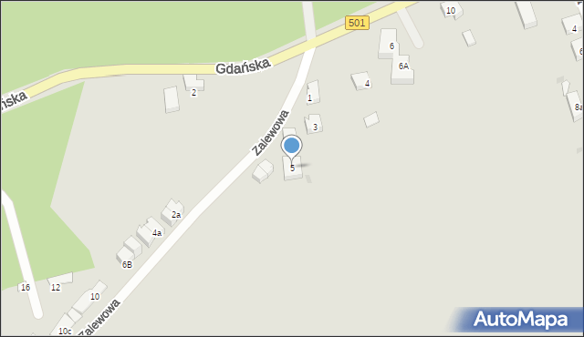 Krynica Morska, Zalewowa, 5, mapa Krynica Morska