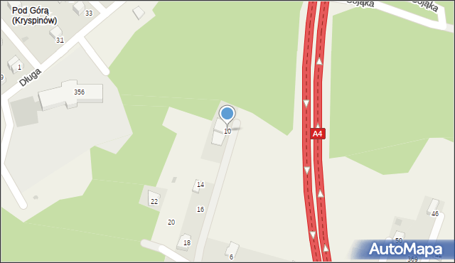 Kryspinów, Za Górą, 10, mapa Kryspinów