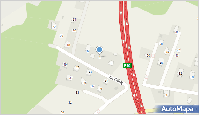 Kryspinów, Za Górą, 4, mapa Kryspinów