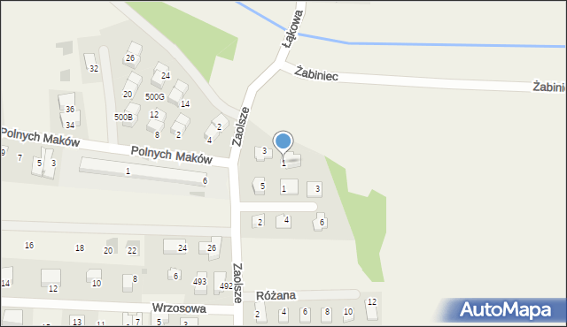 Kryspinów, Zaolsze, 1, mapa Kryspinów