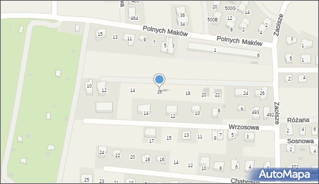 Kryspinów, Zaolsze, 16, mapa Kryspinów