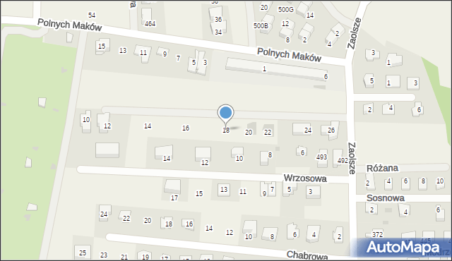 Kryspinów, Zaolsze, 18, mapa Kryspinów