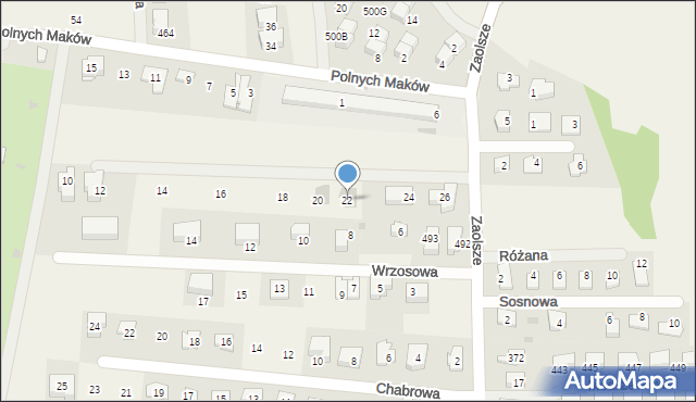 Kryspinów, Zaolsze, 22, mapa Kryspinów