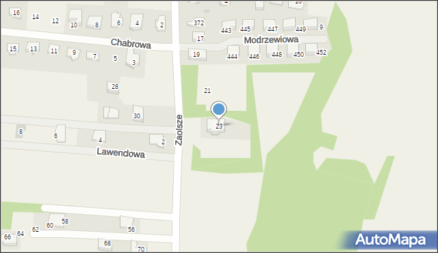 Kryspinów, Zaolsze, 23, mapa Kryspinów