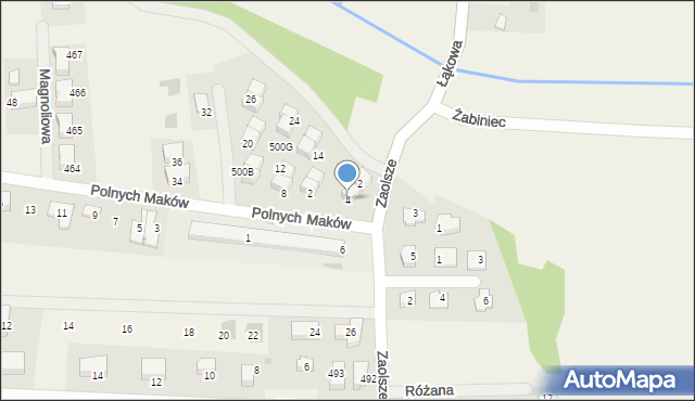 Kryspinów, Zaolsze, 4, mapa Kryspinów