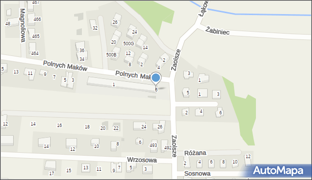 Kryspinów, Zaolsze, 6, mapa Kryspinów