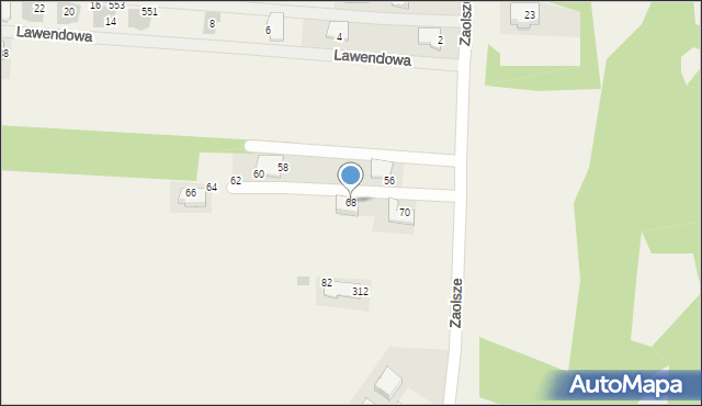 Kryspinów, Zaolsze, 68, mapa Kryspinów