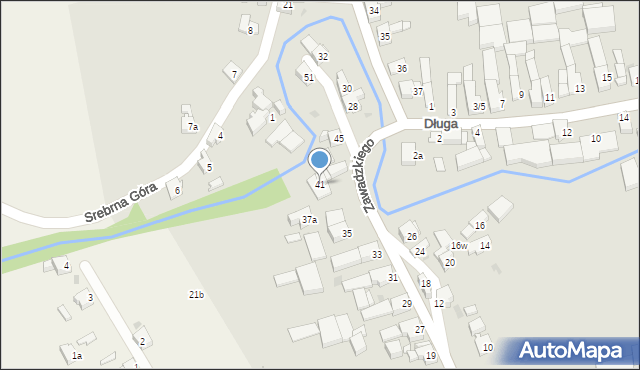 Krzanowice, Zawadzkiego, 41, mapa Krzanowice