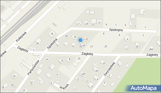 Krzywda, Zagłoby Jana Onufrego, 11, mapa Krzywda