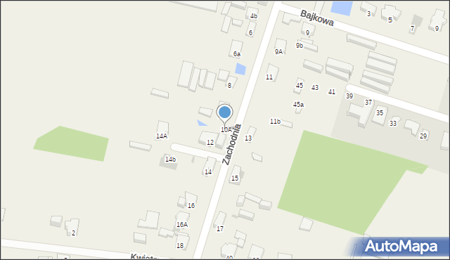 Ksawerów, Zachodnia, 10A, mapa Ksawerów
