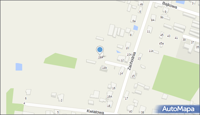 Ksawerów, Zachodnia, 14A, mapa Ksawerów