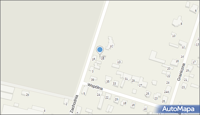 Ksawerów, Zachodnia, 1b, mapa Ksawerów