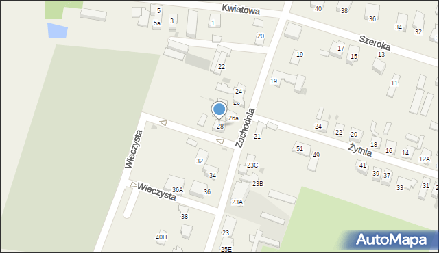 Ksawerów, Zachodnia, 28, mapa Ksawerów