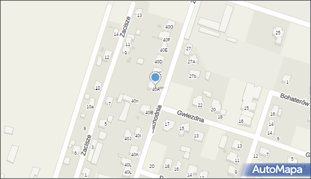 Ksawerów, Zachodnia, 40A, mapa Ksawerów