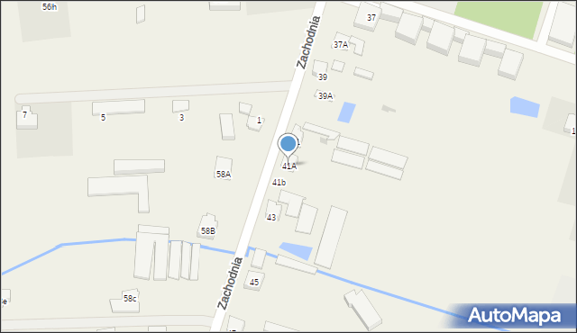 Ksawerów, Zachodnia, 41A, mapa Ksawerów