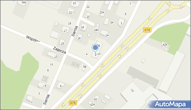 Księżyno, Zajęcza, 2, mapa Księżyno