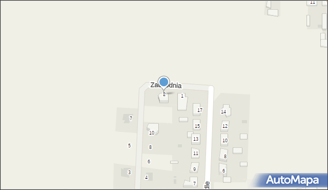 Kuczbork-Wieś, Zachodnia, 2, mapa Kuczbork-Wieś