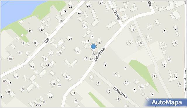 Kuligów, Załubicka, 10, mapa Kuligów